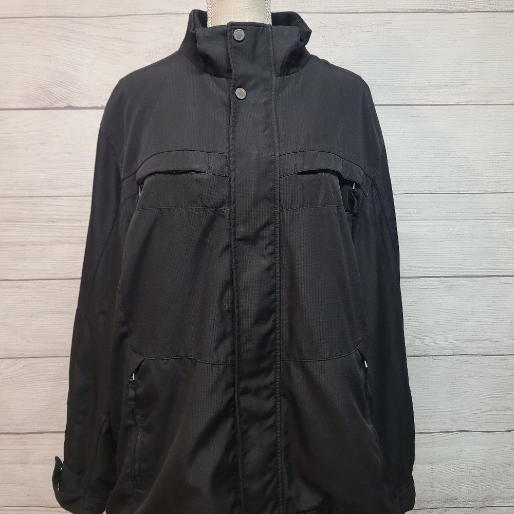 Calvin Klein Black Zip-Up Winter Mens Jacket.